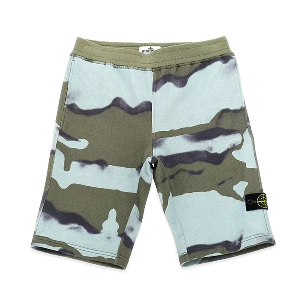 Stone Island Kids Logo Badge Bermuda Shorts "Light Blue"