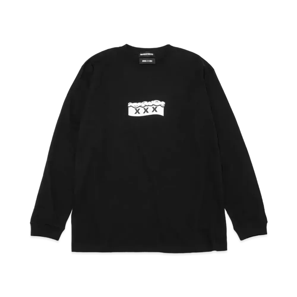 GOD SELECTION XXX x WIND AND SEA LONG SLEEVE T-SHIRT GX-A22-WSLT-03 "Black"