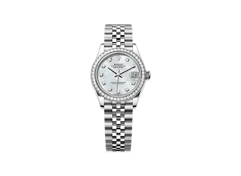 ROLEX Datejust 31 Oystersteel & White Gold Diamonds "White"
