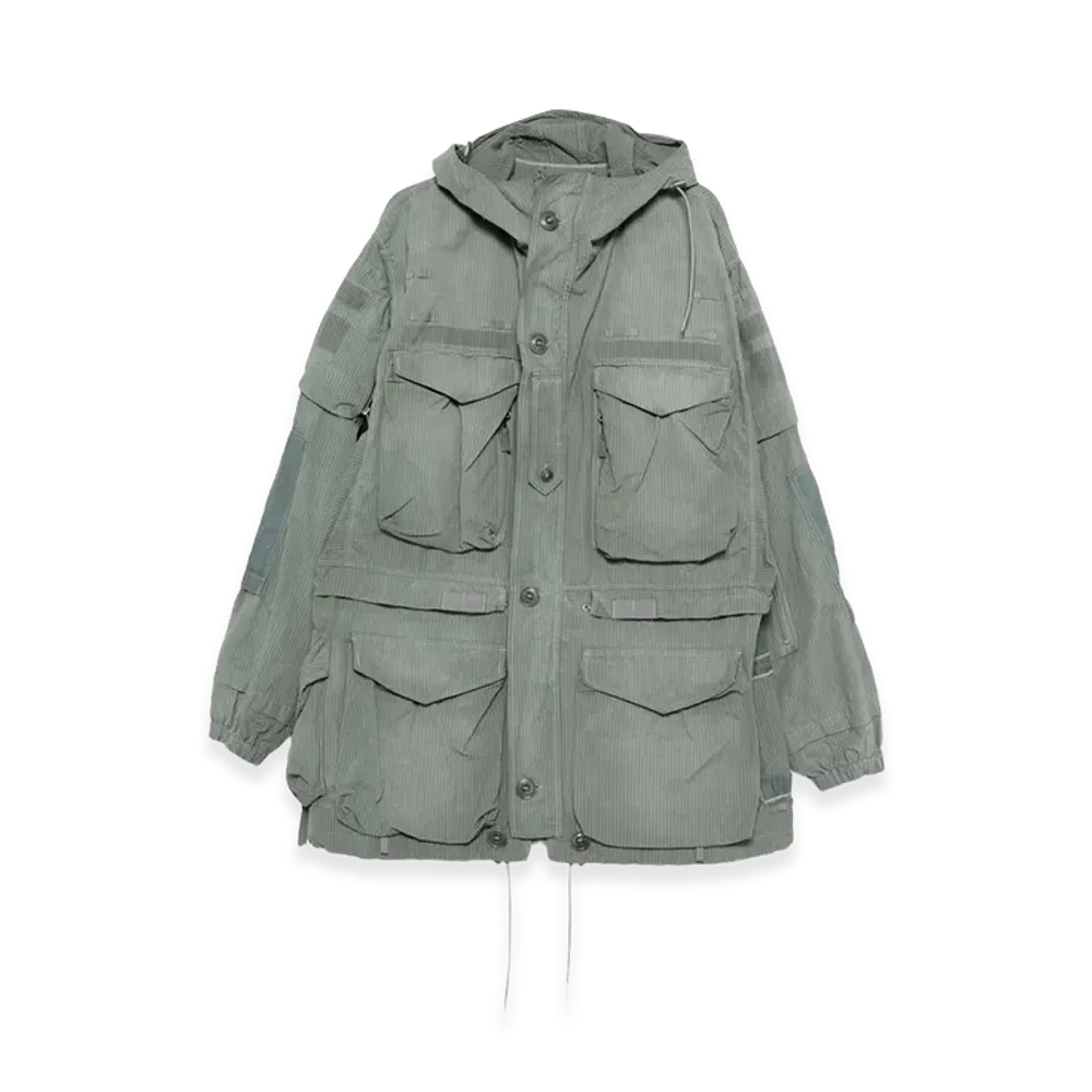 Maison Margiela Cotton Blend Parka "Green/Gray"