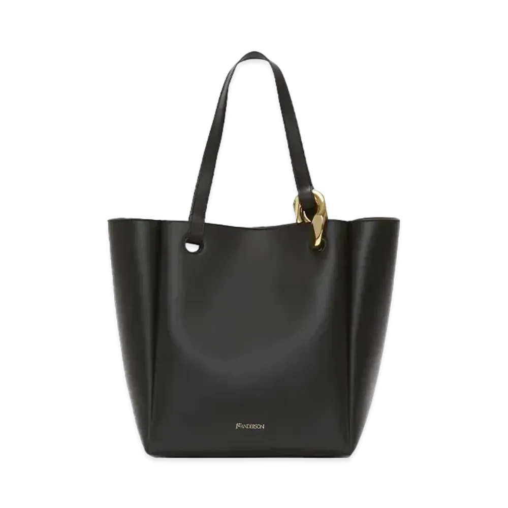 JW ANDERSON Corner Tote Leather Tote Bag "Black"