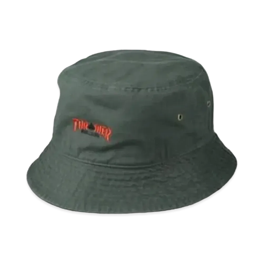 WIND AND SEA x THRASHER magazine (Spade) Bucket Hat "Khaki"