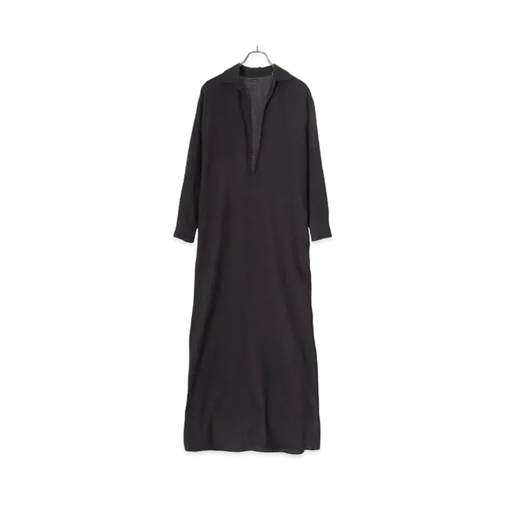 COMOLI Women's Wool Viera Dress "Charcoal"