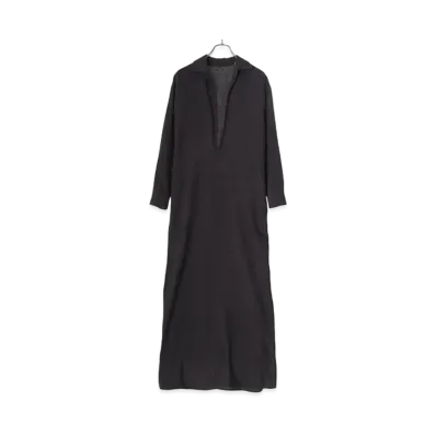 COMOLI Women's Wool Viera Dress "Charcoal"