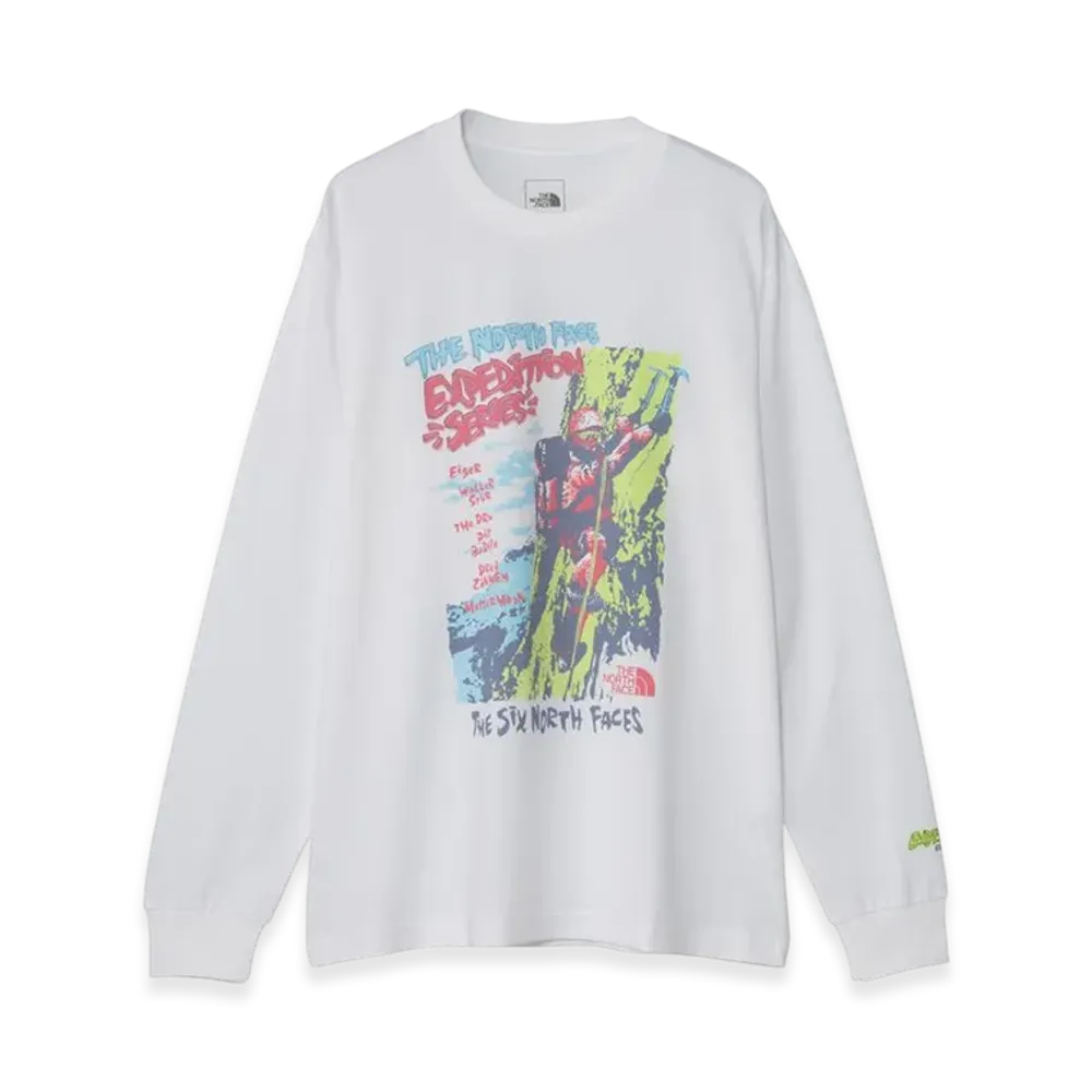 The North Face Long Sleeve Expedition Graphic Tee "White1"