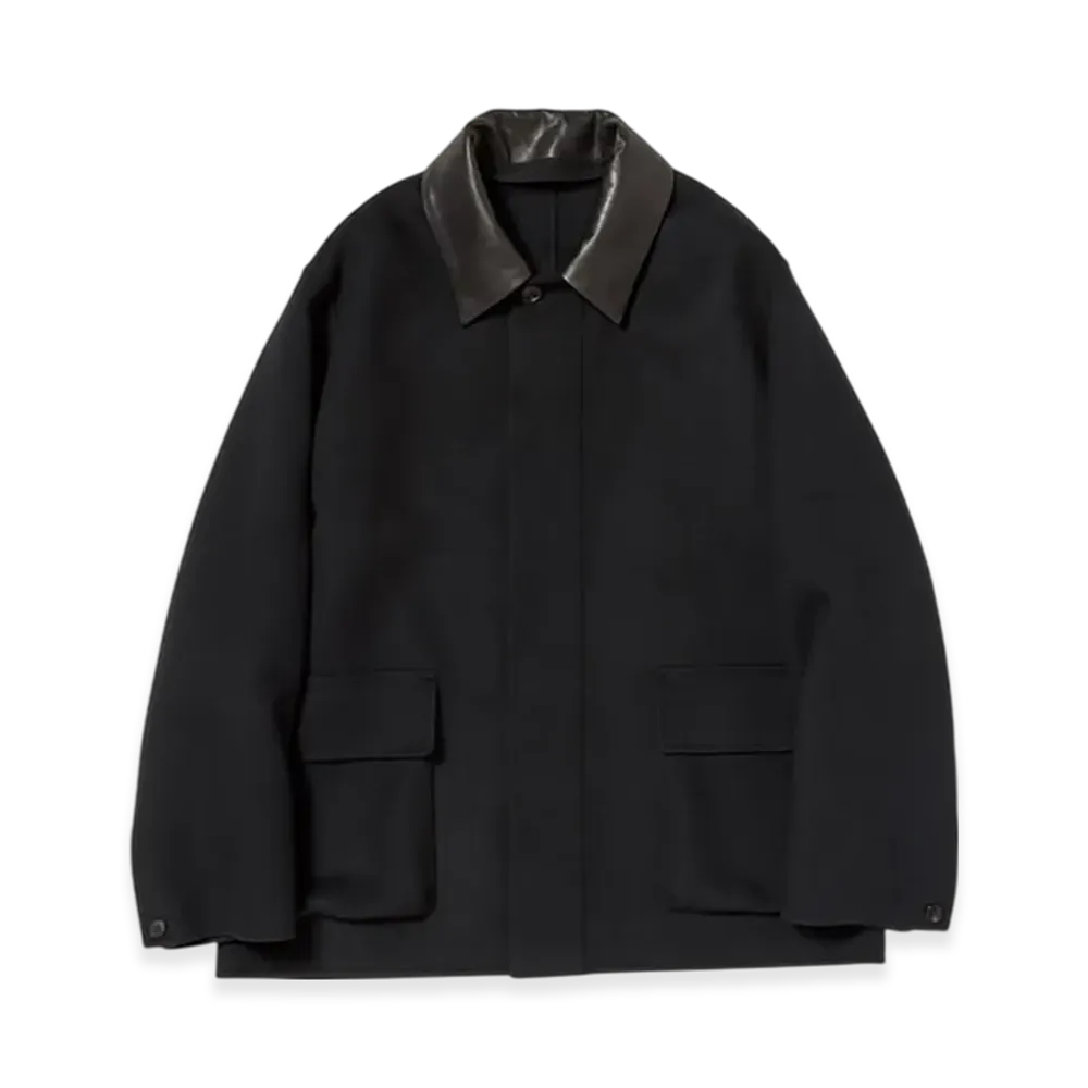 AURALEE Cashmere Melton Hand Sewn Blouson "Black"