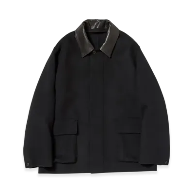 AURALEE Cashmere Melton Hand Sewn Blouson "Black"