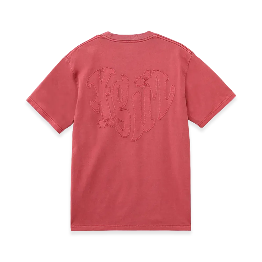 X-Girl Women's Pigment Dyed Heart And Logo S/S Tee "Red"