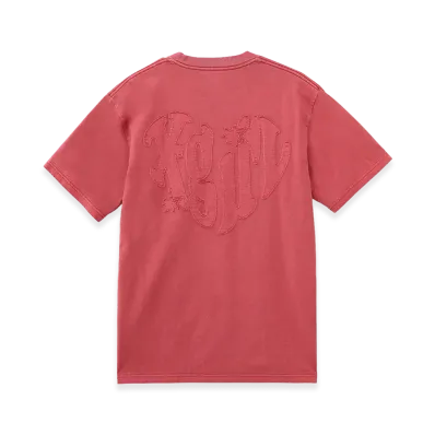 X-Girl Women's Pigment Dyed Heart And Logo S/S Tee "Red"