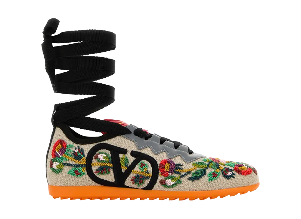 Valentino Garavani Women's Embellished Canvas Chromathon Sneakers "Multicoloured"