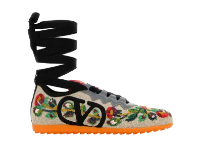 Valentino Garavani Women's Embellished Canvas Chromathon Sneakers "Multicoloured"