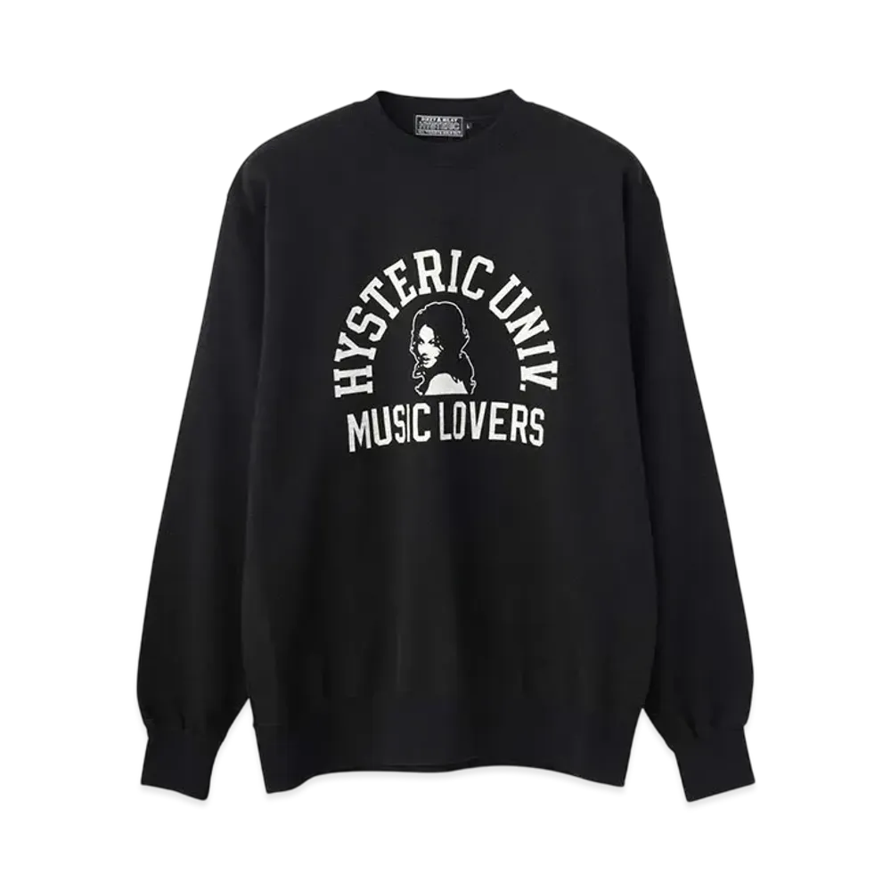HYSTERIC GLAMOUR Music Lovers Sweatshirt "Black"