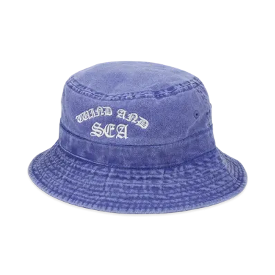 WIND AND SEA Pigment Logo Bucket Hat "Navy"