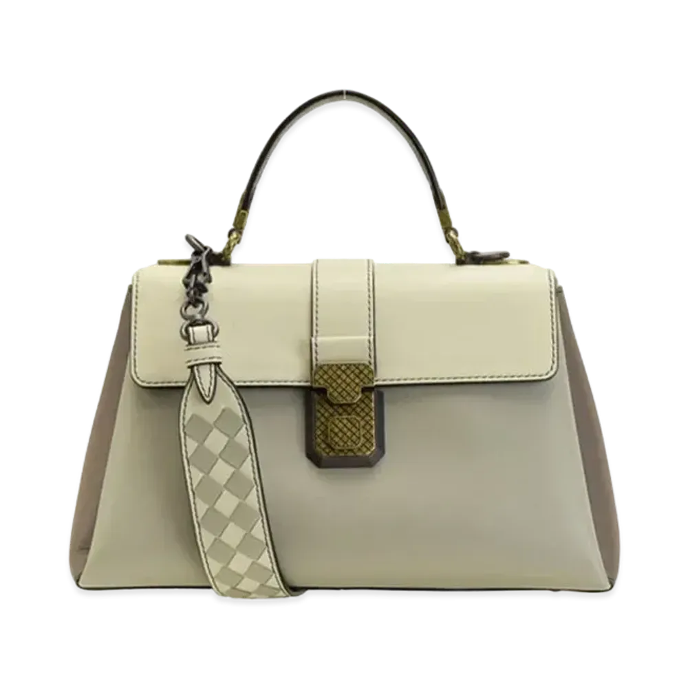 Bottega Veneta Lambskin Hand Bag "Grey/Silver"