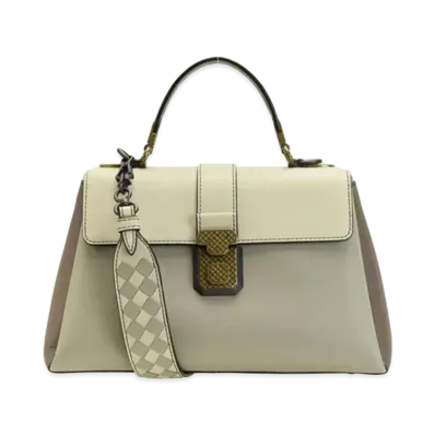 Bottega Veneta Lambskin Hand Bag "Grey/Silver"