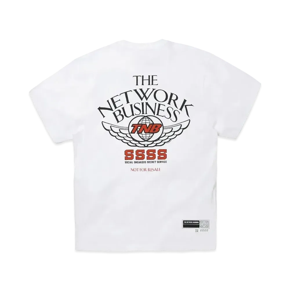 THE NETWORK BUSINESS WING TEE "White × Orange" TNBC026-0001