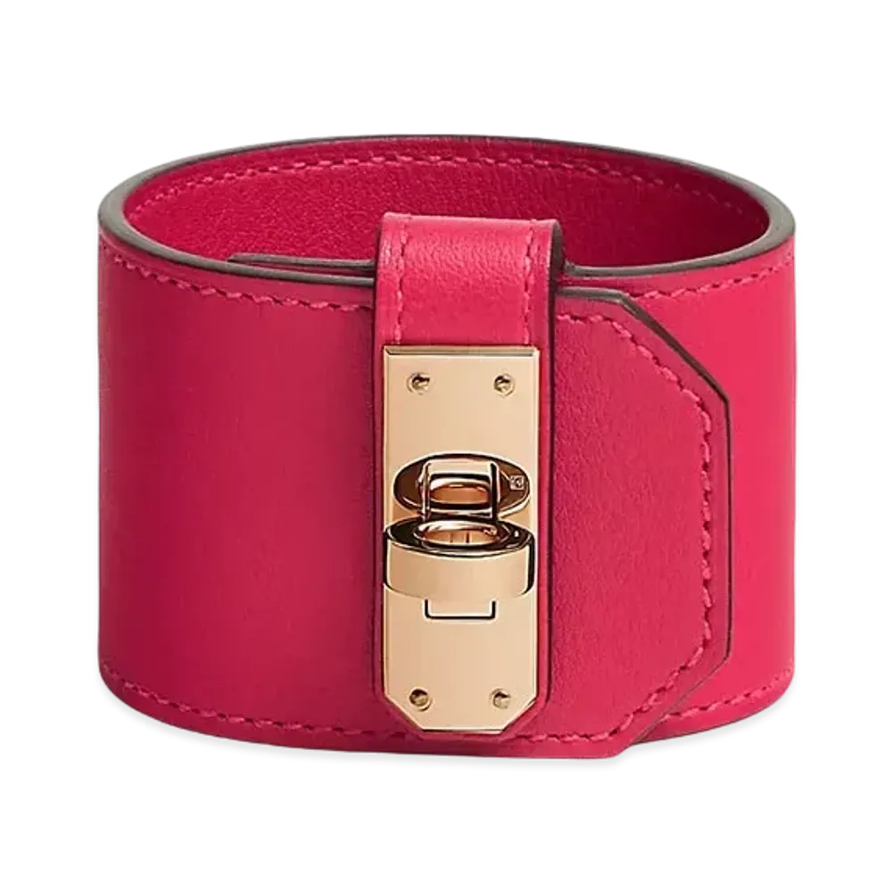 Hermes Kelly Twist Bracelet Large Model "Rose Mexico/Pink Gold"
