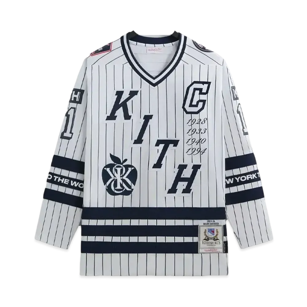 Kith And Mitchell & Ness For The New York Rangers Mark Messier Jersey "White"