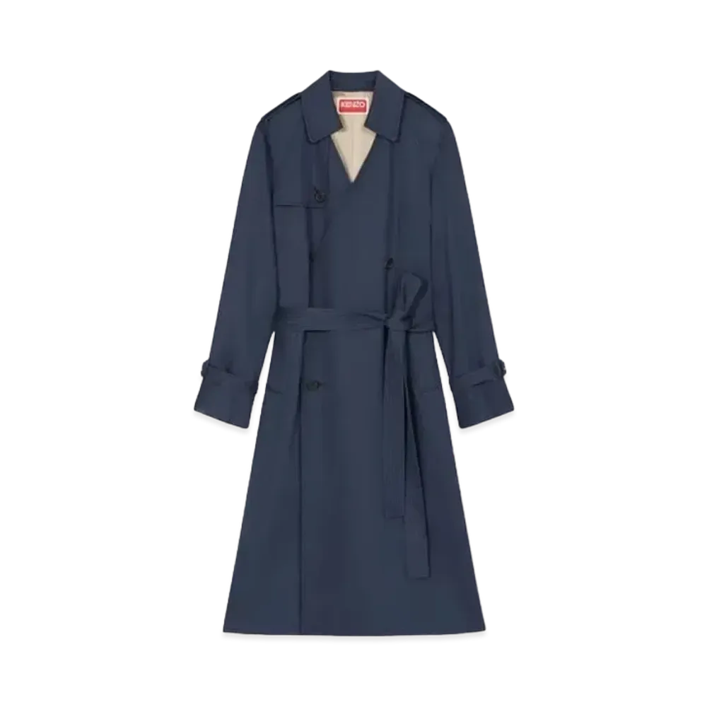 KENZO KIMONO Trench Coat "Midnight Blue"
