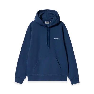 Carhartt WIP Hooded Script Embroidery Sweatshirt "Elder/White"