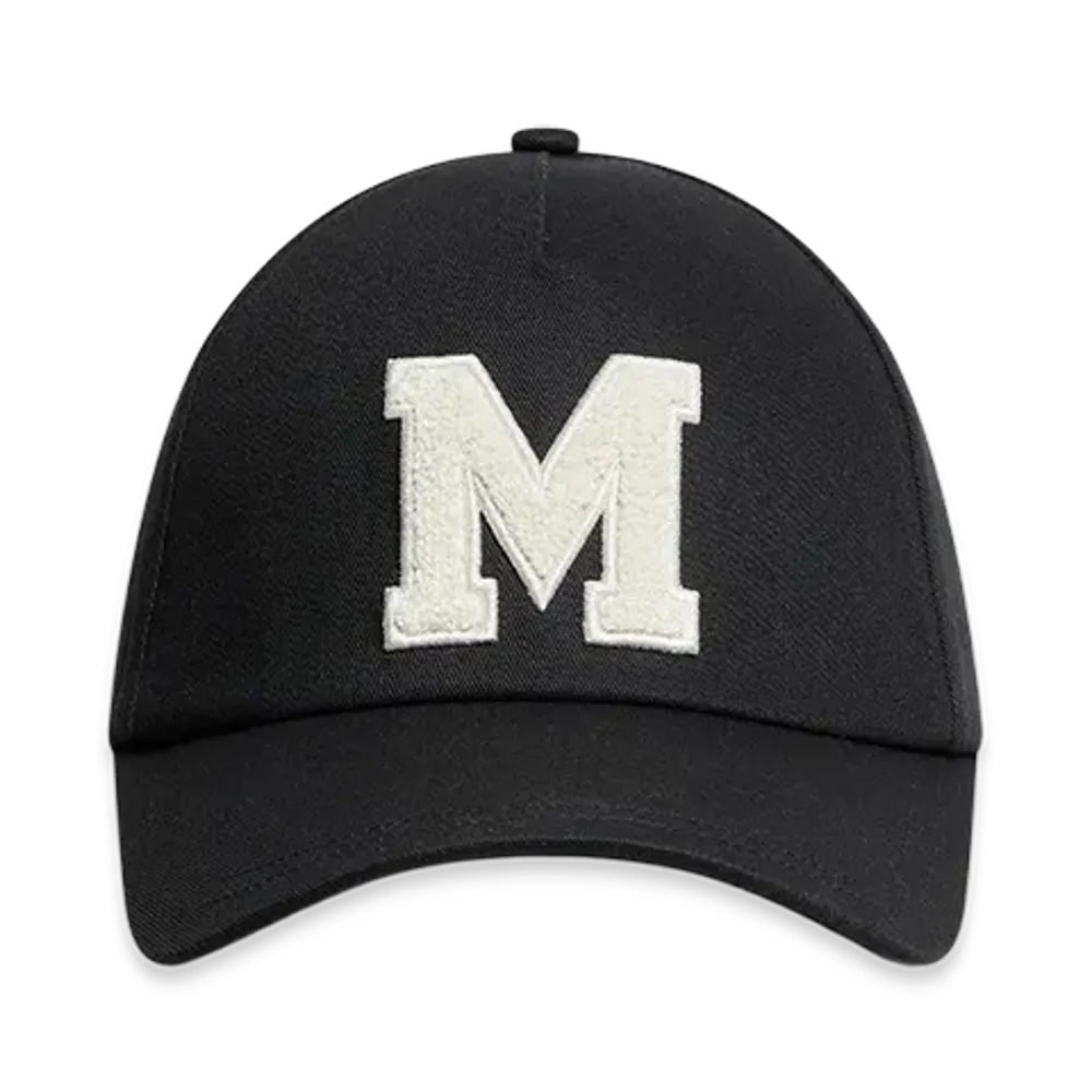 MONCLER Monogram Cotton Gabardine Baseball Cap "Black"