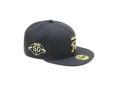 NEW ERA x THE CAP 59Fifty Noir Luxe Kansas City Royals Graphite "Grey"