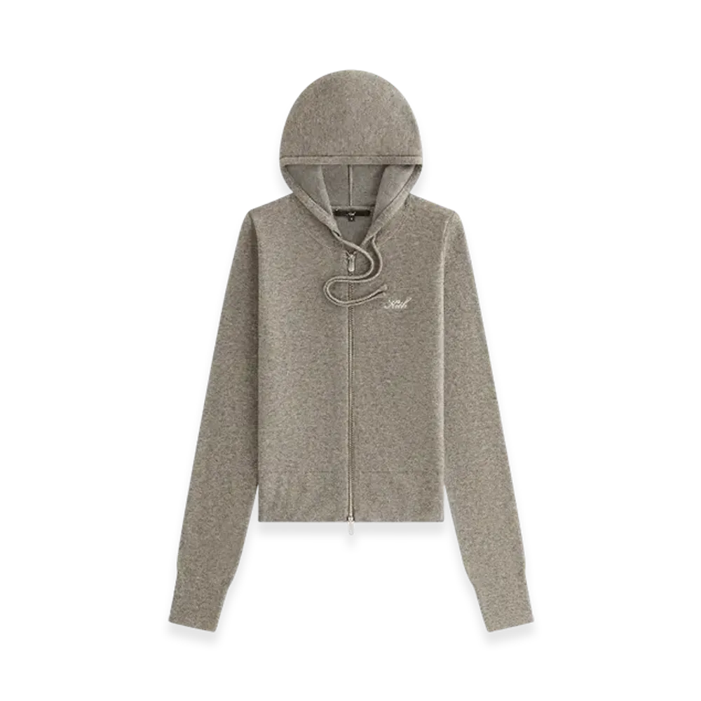 Kith Women's Faryn Hooded Zip Sweater "Grey"