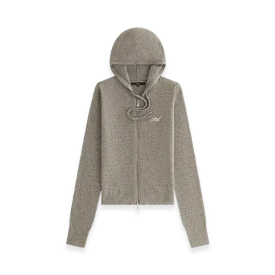 Kith Women's Faryn Hooded Zip Sweater "Grey"