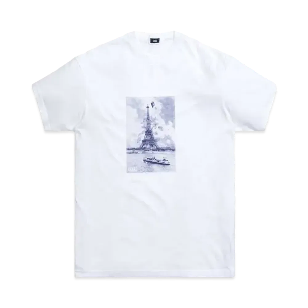Kith Floral Navy Eiffel Tee "White"