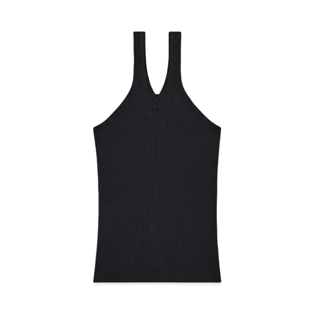 Courreges Zipped Tank Top "Black"