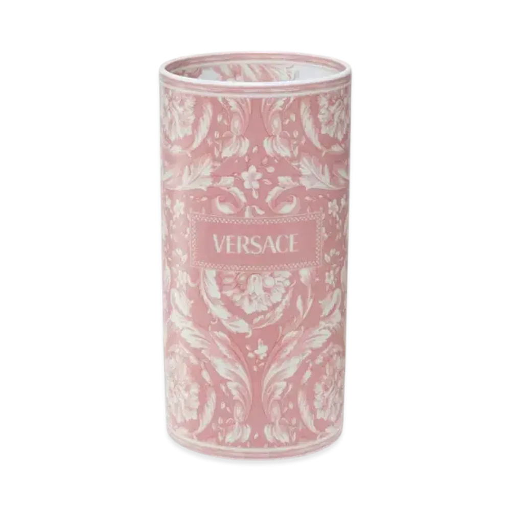 Versace Barocco Vase 9.6" "Pink/Print"