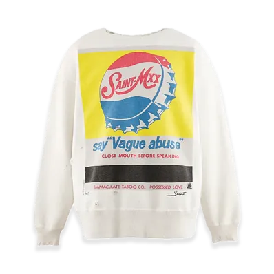 SAINT Mxxxxxx Crew Neck Sweat Vague Abuse "White"