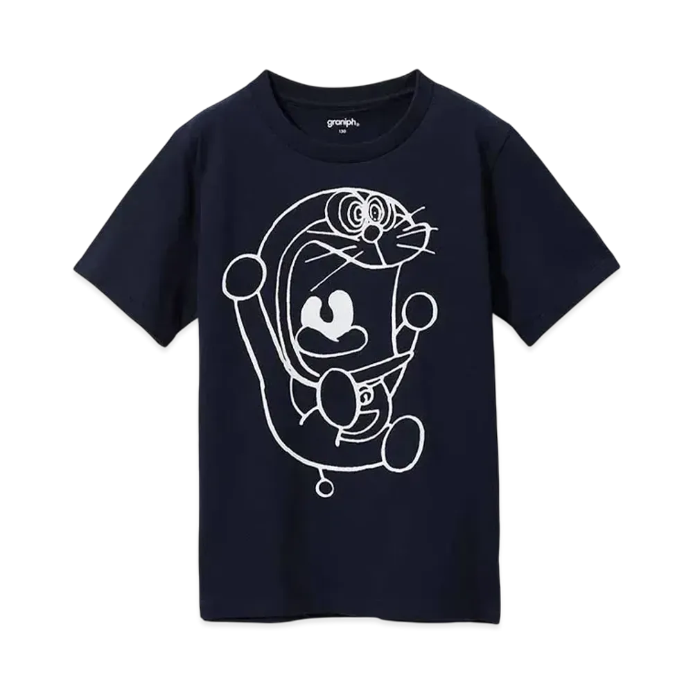graniph x DORAEMON Panic Kids T-Shirt "Navy"