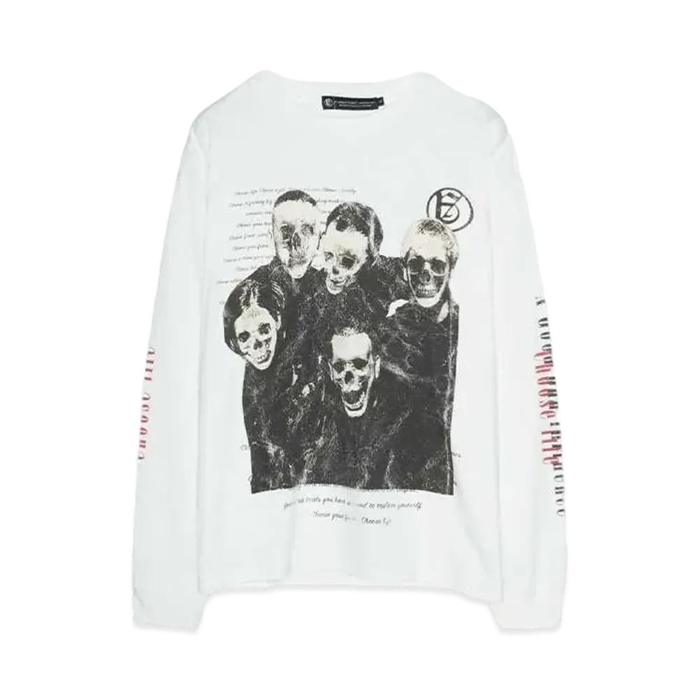 A GOOD BAD INFLUENCE Choose Life LONG SLEEVE T-SHIRT "WHITE"