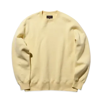 BEAMS Sweat Crew Raised Back "Cream"