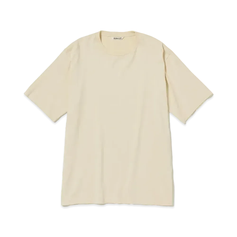 オーラリー ラスター プレーティング Tシャツ "アイボリー"