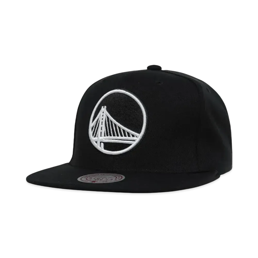 Mitchell&Ness NBA EVERGREEN BLACK WHITE SNAPBACK WARRIORS "BLACK"