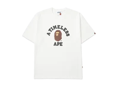 A BATHING APE X JJJJOUND COLLEGE TEE "White"