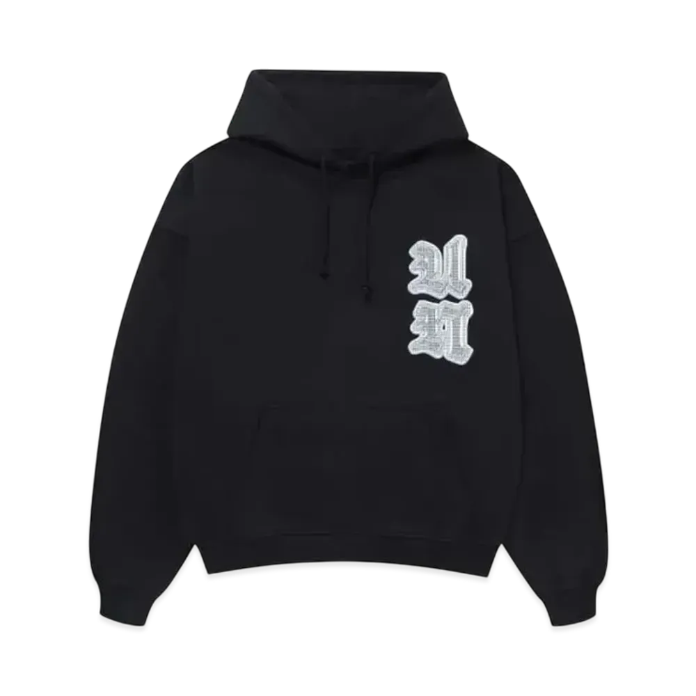 Unknown London Multi Logo Iced Out Hoodie "Black"