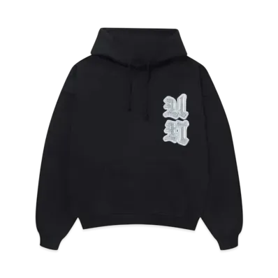 Unknown London Multi Logo Iced Out Hoodie "Black"