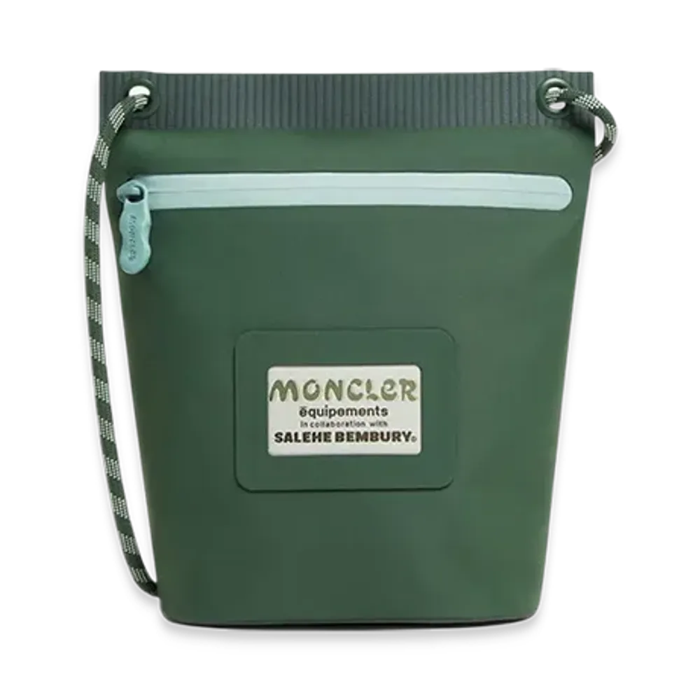 MONCLER Amoeba Water-Repellent Pouch by Salehe Bembury "Green"