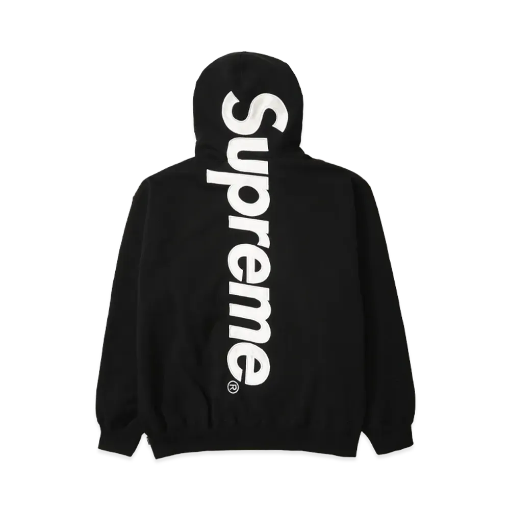 Supreme Satin Applique Hooded Sweatshirt (25FW) "Black"