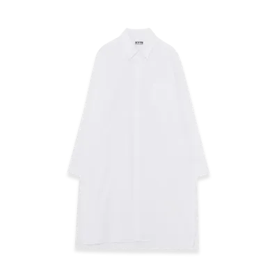 S'YTE 100/2 Broad Regular Collar Loose Fit Long Shirt "White"