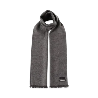 BEAMS Reversible Cashmere Two-Tone Scarf "Charcoal/Grey"