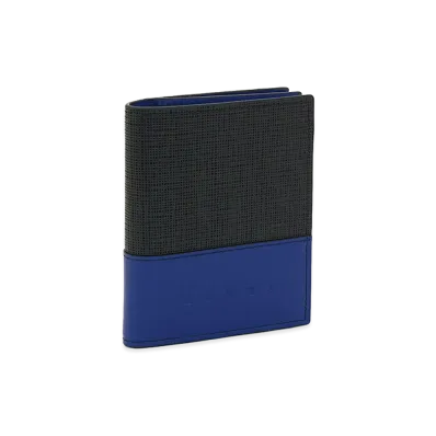 MARNI Bi-Fold Wallet "Black/Blue"