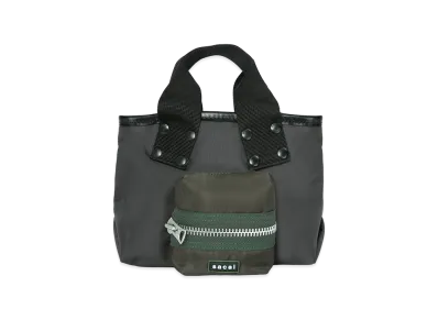 sacai Pocket Tote Bag Small "Dark Khaki"