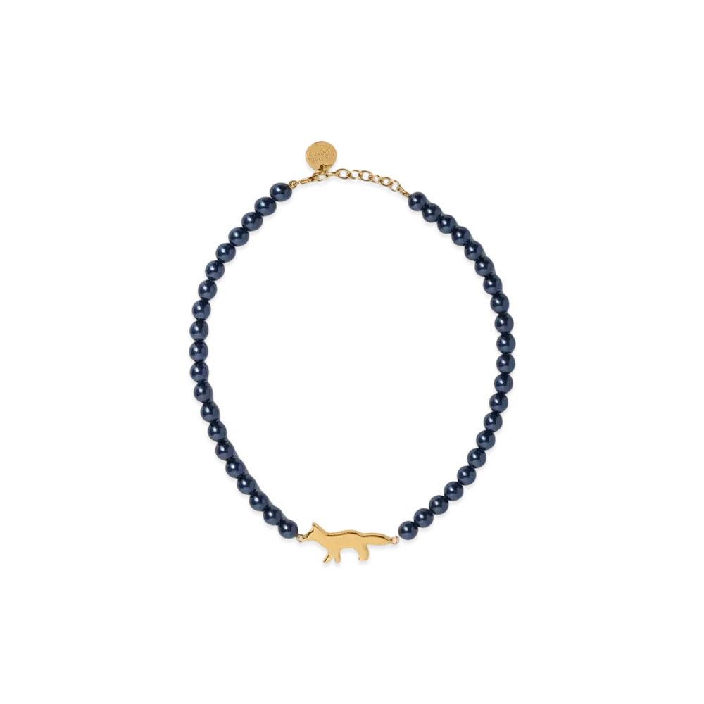 Maison Kitsune Festive Necklace "Ink Blue"