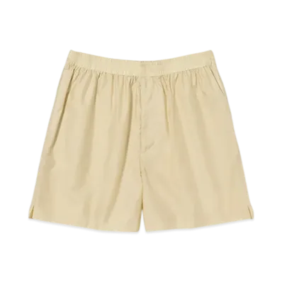 AURALEE Light Sheer Nylon Shorts "Light Yellow"