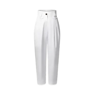 Louis Vuitton Women's Cuffed Wide-Leg Pants "Optic White"