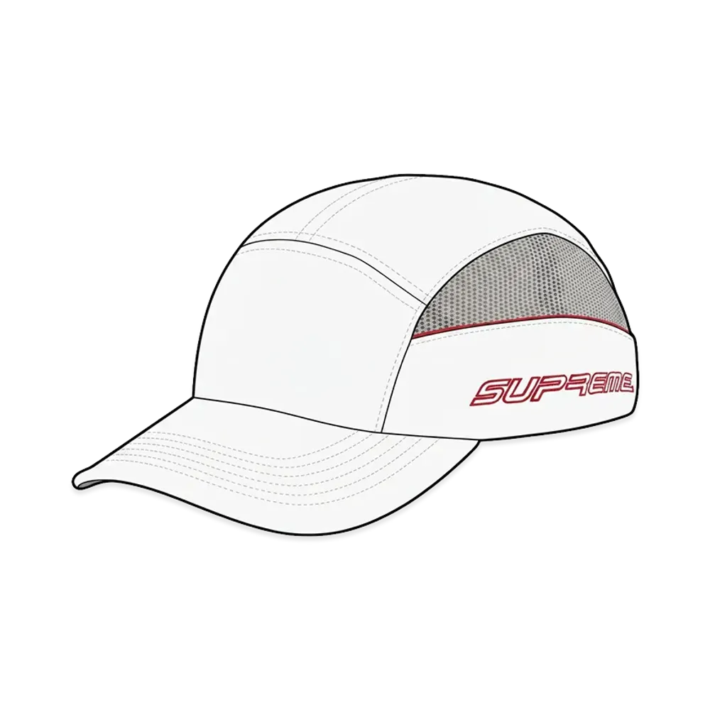Supreme Side Mesh Piping Camp Cap "Stone"